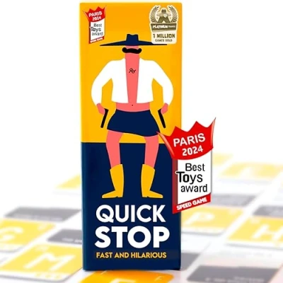 Image of QUICKSTOP Card Game for Family and Friends Fast Hilarious 2 7 players Party Adults Kids 10+ 30 minutes Playing Time