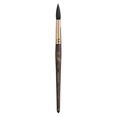 Image of PRINCETON ARTIST BRUSH CO. Paintbrush, Dark Wood, Size 14
