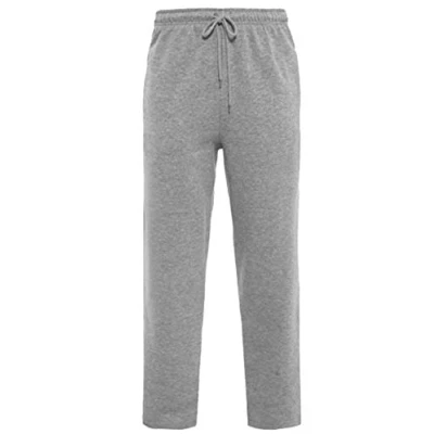 Image of celebmodelook Mens Jogging Sweat Pants Brushed Fleece Elasticated Waist Bottoms with Open Hem Cuffs Gym Active Sports MS10 (Light Grey, M)