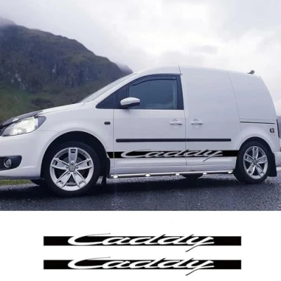 Image of LIOUFTT Car Door Side Stickers,Fit for VW Caddy MK1 MK2 MK3 Maxi Kombi Camper Van Graphics Vinyl Decals Auto Tuning Accessories