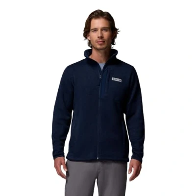Image of Columbia Men&#039;s Sweater Weather Full Zip, Zip Fleece Jacket, Collegiate Navy Heather, L