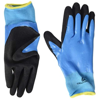 Image of 12x Deltaplus Fully Coated General Handling Glove Nitrile Size S