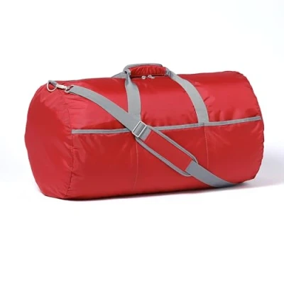 Image of Amazon Basics Large Travel Bag and Gym Bag, Top Loop Handle, Weekend Holdall Duffle 98L, Red