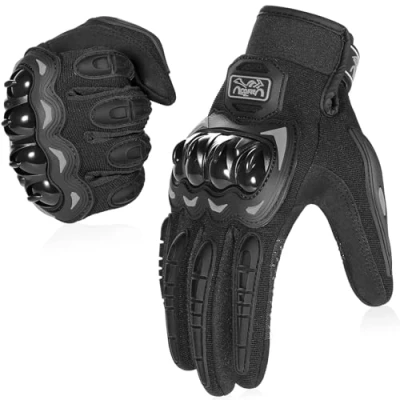 Image of COFIT Motorcycle Gloves for Men and Women, Full Finger Touchscreen Motorbike BMX ATV MTB Riding, Road Racing, Cycling, Climbing Black XXL