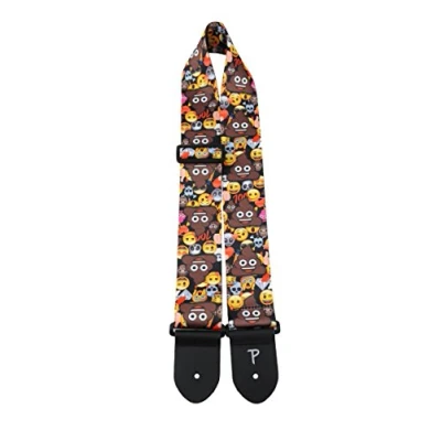 Image of Perri&#039;s Leathers LPCPE 8212 2.5&quot; Heat Transfer Emoji Guitar Strap