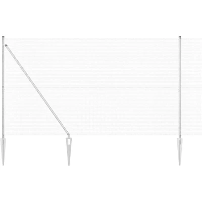 Image of vidaXL Welded Wire Fence with 13 Spike Posts 1.5x25 m Galvanised Steel