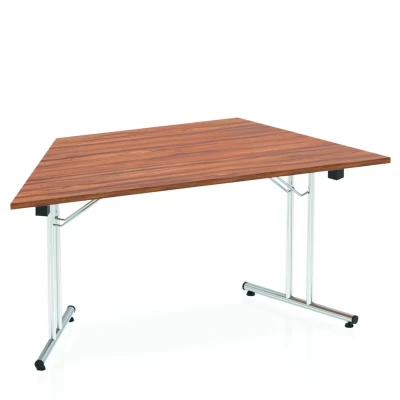 Image of Impulse 1600 Folding Trapezium Table Walnut I000702