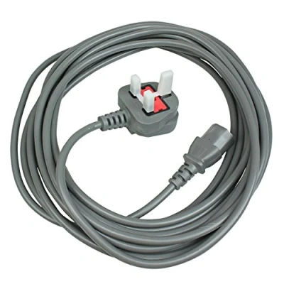 Image of First4spares Power Lead/Mains Cable for Nilfisk G90 GM 80 Vacuum Cleaners (UK Plug, 2 Pin Lead, 7 Metres)