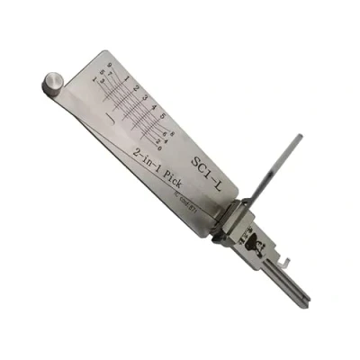 Image of Professional Locksmith Tool Home Door Civil LiShi 2 in 1 Lock Pick and Decoder Tool, Picking Key Reader, Picker (SC1 L)