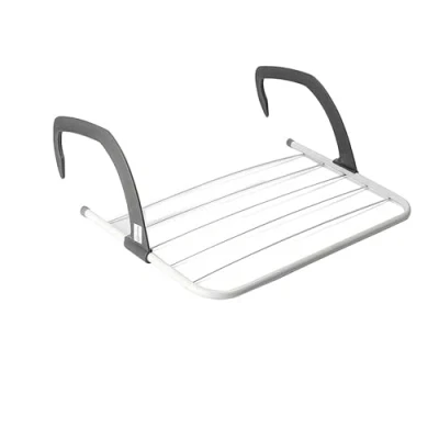 Image of KAV Foldable Indoor Cloth Airer Drying Radiator Bath Rack 5 Bars with Waterproof Adjustable Arms Space Saving Camping Easy To Install, Outdoor Towel Holder, Pack of 1