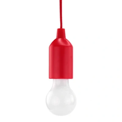 Image of HyCell Pull Light Red with Switch, Plus AAA Batteries, Acrylic, red, 16 x 5.5 cm, E27 1watts