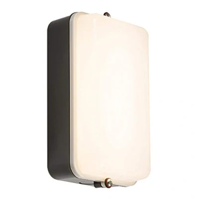 Image of KnightsBridge 230V IP54 5W LED Security Amenity Bulkhead C/W M Sensor Black