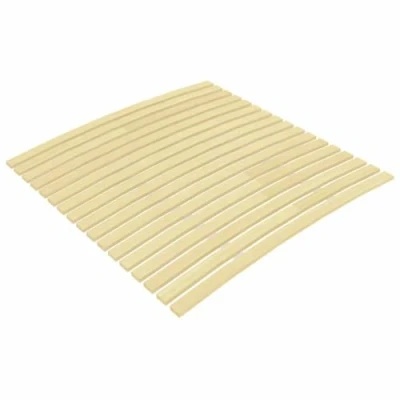 Image of vidaXL Slatted Bed Base with 17 Slats Home Indoor Bedroom Accessory Wooden Foldable Frame Roll Curve Furniture 120x200 cm