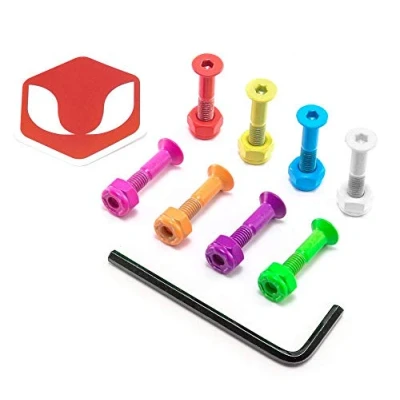 Image of Venom 1&quot; Allen Key Directional Skateboard Deck Bolts/Screws/Hardware Party