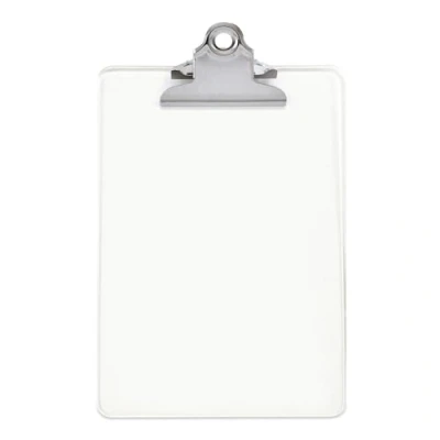 Image of Clear A5 Clipboard with Butterfly Clip Ruled Side