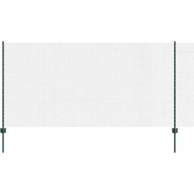 Image of vidaXL Welded Wire Fence with 22 U Posts Green 1.2x50 m Steel