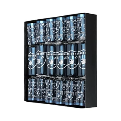 Image of FOCO Las Vegas Raiders NFL American Football Pack of 6 Christmas Party Favors