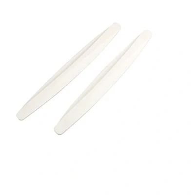 Image of Pack of 2,WeFoonLo Universal Rubber Anticollision Car Corner Bumper Guard Protector Anti Scratch Strips Sticker (White)