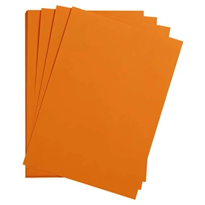 Image of Clairefontaine Ref 975266C Maya Smooth Coloured Drawing Card (Pack of 25 Sheets) 185gsm A4 (29.7 x 21cm) Pale Orange Colour Deep Dyed, Acid Free, pH Neutral