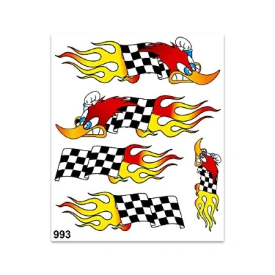 Image of Quattroerre Sticker Chequered Woodpecker Tab, 20 x 24 cm