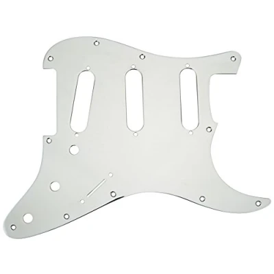 Image of Fender 099 1360/100 1 Ply Chrome Plated 11 Hole Mount S/S/S Stratocaster Pickguard