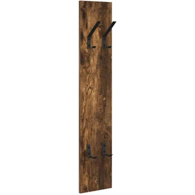 Image of vidaXL Wall mounted Coat Rack with Storage Smoked oak Engineered wood