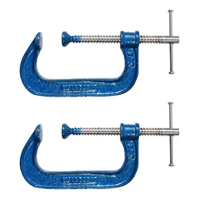 Image of 2X Heavy Duty 4&quot; Malleable G Clamps Large Grip/Vice Wood Metal Joinery Welding DIY