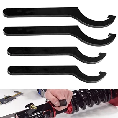 Image of Coilover Adjustment Tool Compatible for Coilovers k sport Skunk 2 Apexi Megan Apexi(More See Fitment) 2Large Steel Spanner Wrench+1Small Wrench+1Mid Size Wrench