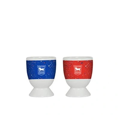 Image of FOCO World Cup Euros SPL Premier League Porcelain Paint Splatter Soft Hard Boiled Egg Cups (Ipswich Town)