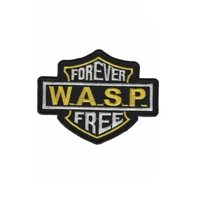 Image of Wasp Forever Free Metal Band Patch Badge Embroidered Iron on Applique Accessory