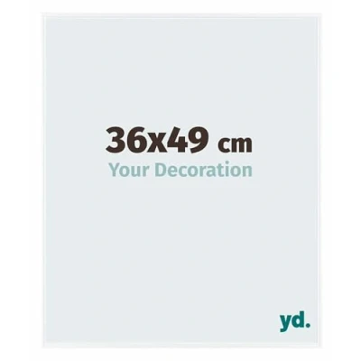 Image of Your Decoration Picture Frame 36x49 cm Decorative Wall in Plastic with Plexiglas Glass Antireflection Excellent Quality White High Gloss Evry
