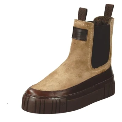 Image of GANT Women&#039;s snowmont Chelsea Boot, Taupe Dark Brown, 7 UK