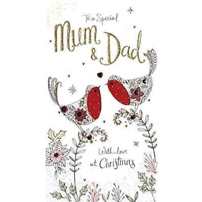 Image of Champagne ? to A Special Mum and Dad Christmas Card