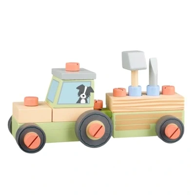 Image of Orange Tree Toys Buildable Wooden Tractor