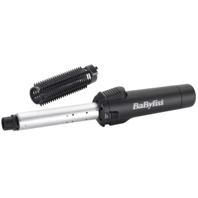 Image of BaByliss Cordless Gas Hair Curler &amp; Brush, Curling Tong, 19mm Ceramic Barrel, Protective Heat Shield, Fast up to 200C, 2583BU