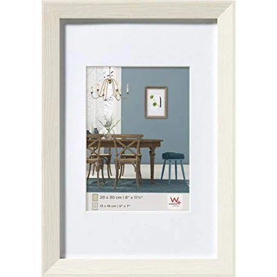 Image of walther Design Picture Frame White 20 x 30 cm with PassepArtout, Fiorito Wooden EF030W