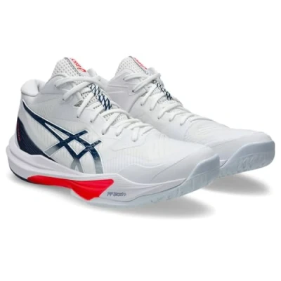 Image of Asics SKY Elite 3 Volleyball shoes, Men&#039;s, Size: 8, White/mako blue shoes