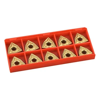 Image of CNC Carbide Blade, 10PCS Coated Inserts Insert Blade Lathe Turning Tool WNMG 432/WNMG0804 with Storage Box