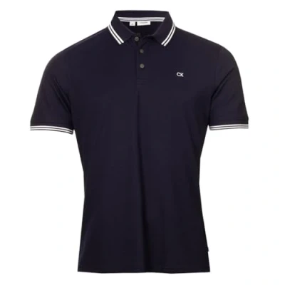 Image of Calvin Klein Mens Campus Tipped Polo Shirt Navy XL