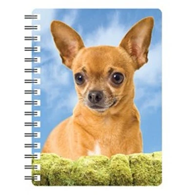 Image of FAITHFUL FRIENDS CHIHUAHUA 3D NOTEBOOK WITH STUNNING EFFECTIVE 3 DIMENSIONAL COVER AND RULED PAGES