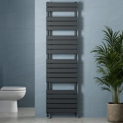 Image of DuraTherm Flat Panel Heated Towel Radiator Anthracite 1800 x 500mm