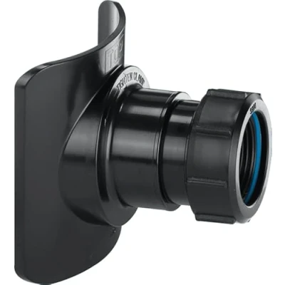 Image of BOSSCONN82Z BL Black Mechanical Soil Pipe Boss Connector for 57mm hole saw size Mcalpine