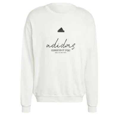 Image of adidas Men&#039;s BRAND LOVE FRENCH TERRY SWEATSHIRT, off white, XL