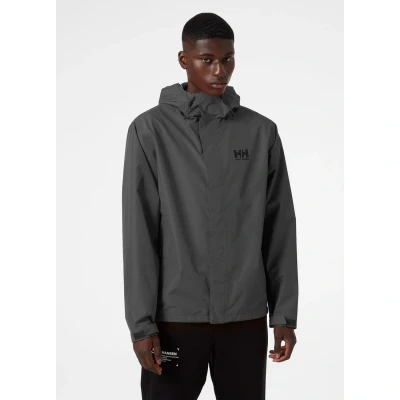 Image of Helly Hansen Mens Seven J Rain Jacket, 2XL, Ebony