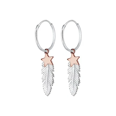 Image of Elli Women&#039;s 925 Sterling Silver Hoop Earrings 312932517