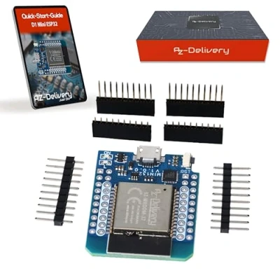 Image of AZDelivery D1 Mini NodeMCU ESP32 ESP WROOM 32 WLAN WiFi Bluetooth IoT Development Board 5V compatible with Arduino including E Book!