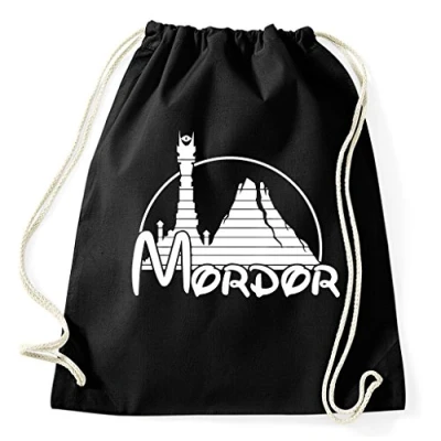 Image of Styletex23 Mordor Drawstring Gym Sport Bag Unisex, Black