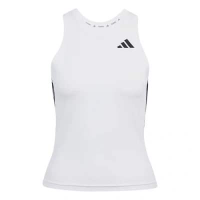Image of adidas Performance Train Essentials 3 Stripes Workout Top, Women&#039;s, Size: Large, White/black