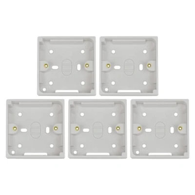 Image of Status 25 mm 1 Gang Pattress Box White (Pack of 5)