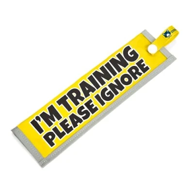 Image of dogkit I&#039;m Training Please Ignore Space Awareness Sleeve for Reactive Nervous Dogs, Reflective, Waterproof, Double Sided Slip on the Dog Lead